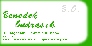 benedek ondrasik business card